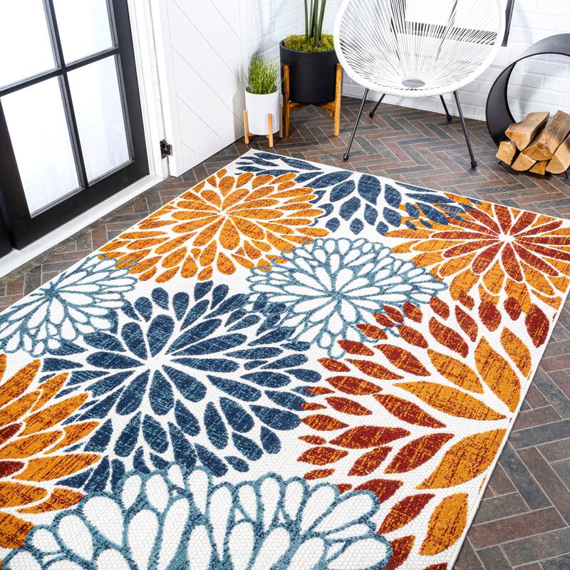 JONATHAN Y Minori Floral Indoor/Outdoor Area Rug