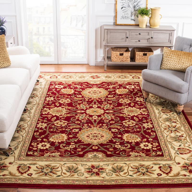 SAFAVIEH, Lyndhurst Marsha Traditional Area Rug - 8' x 10' - Red/Ivory