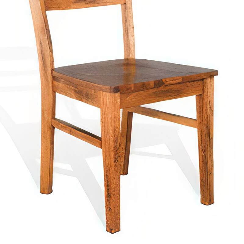 Marv Dining Chair Set of 2, Ladderback Design, Light Brown Mindi Wood