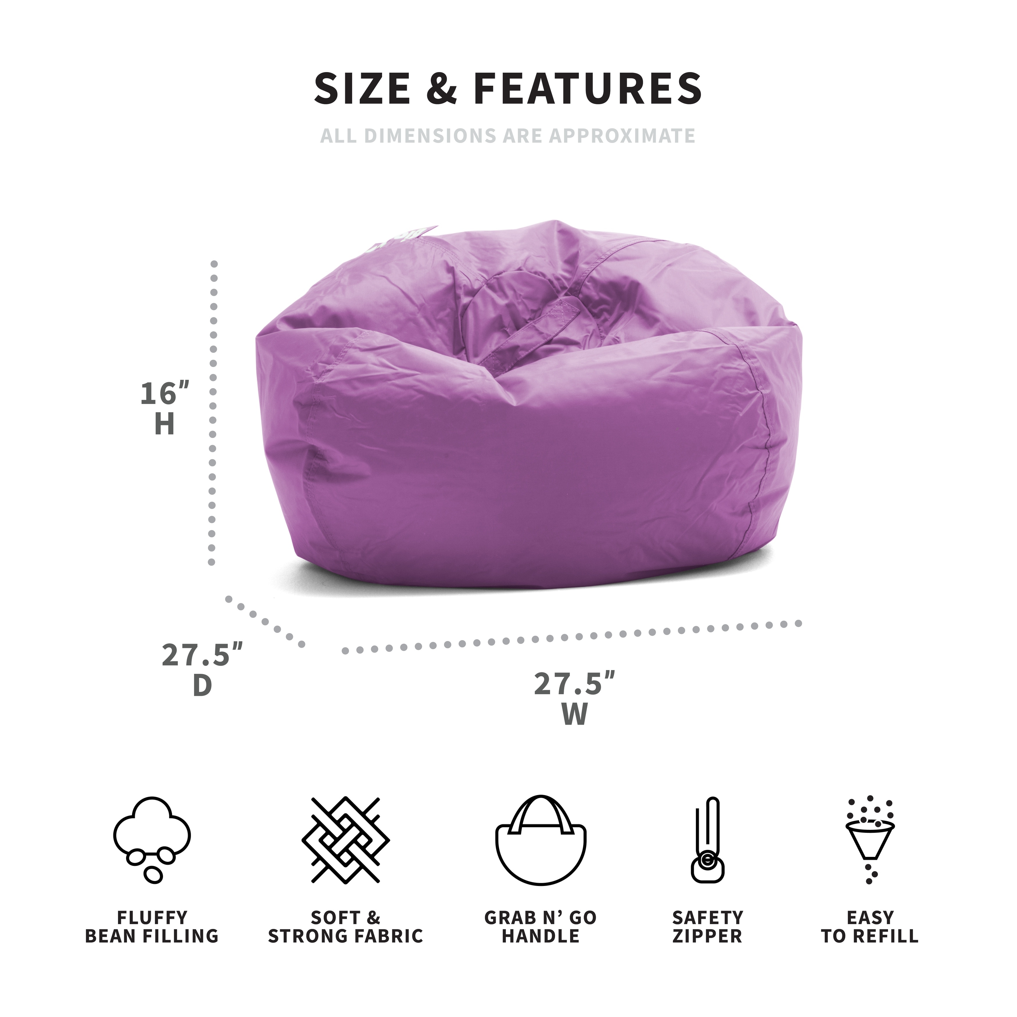 big joe bean bag chair refill