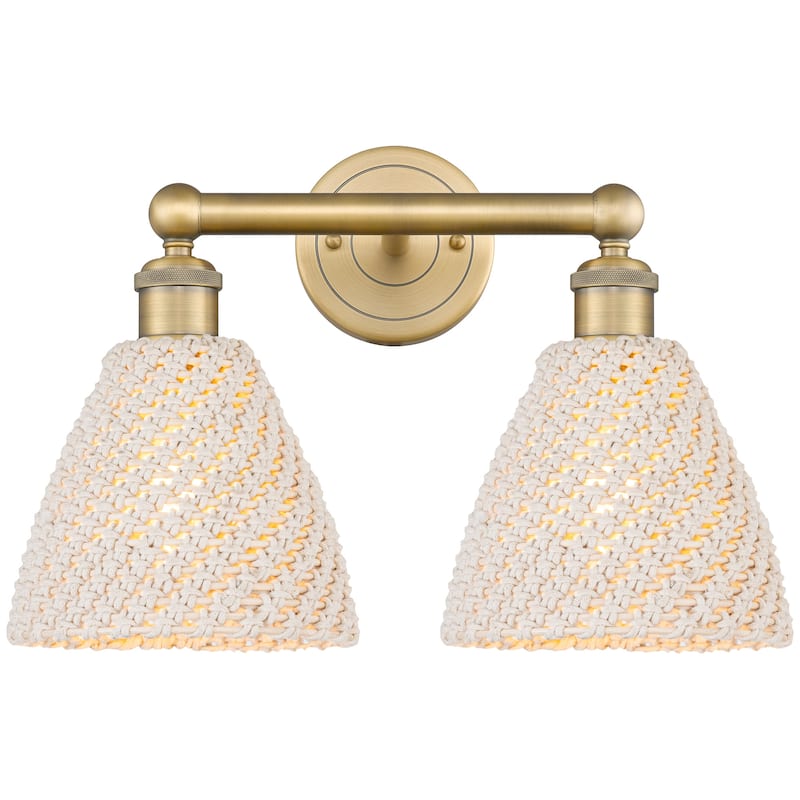 Innovations Lighting 616-2W-12-17 Bristol Natural Vanity Bristol - Brushed Brass / Natural