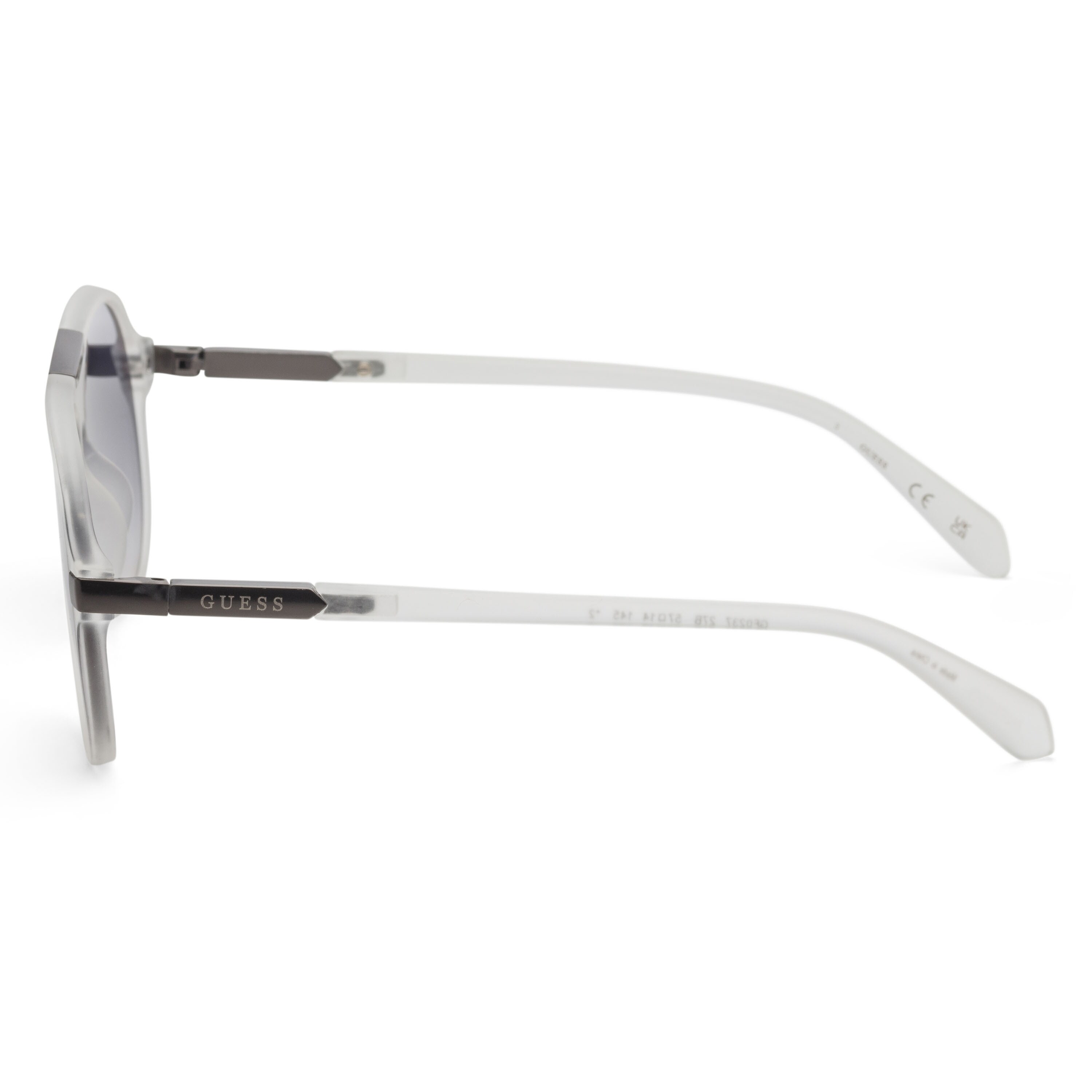 NWT GUESS 7575S 5810E Sunglasses Silver Sunglasses NWT Guess 7575S Silver Aviator 58mm Sunglasses main image 4