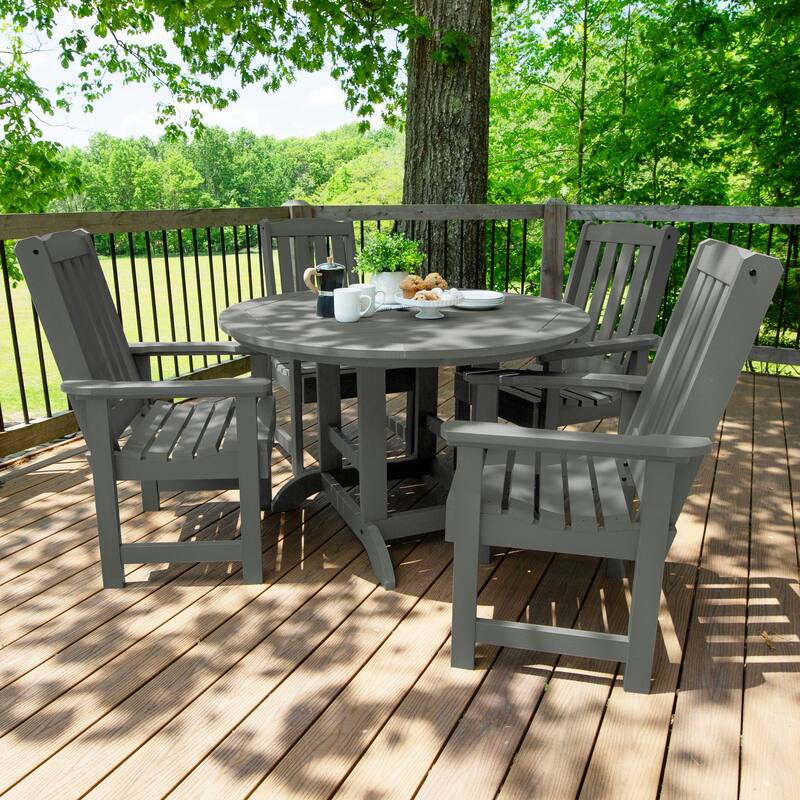 Lehigh 5-piece Outdoor Dining Set - 48" Round Table, Dining-height