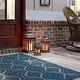preview thumbnail 3 of 9, Set of 3 Indoor-Outdoor Lombard Metal Lanterns