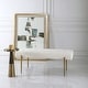 preview thumbnail 5 of 4, Uttermost Olivier White Bench