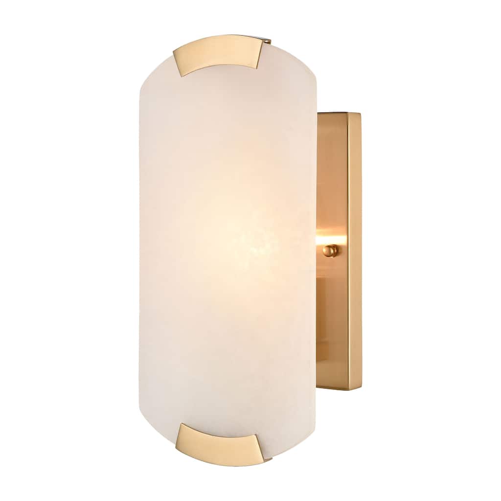 Elk Home Nova Natural With Alabaster Panel shade Sconce