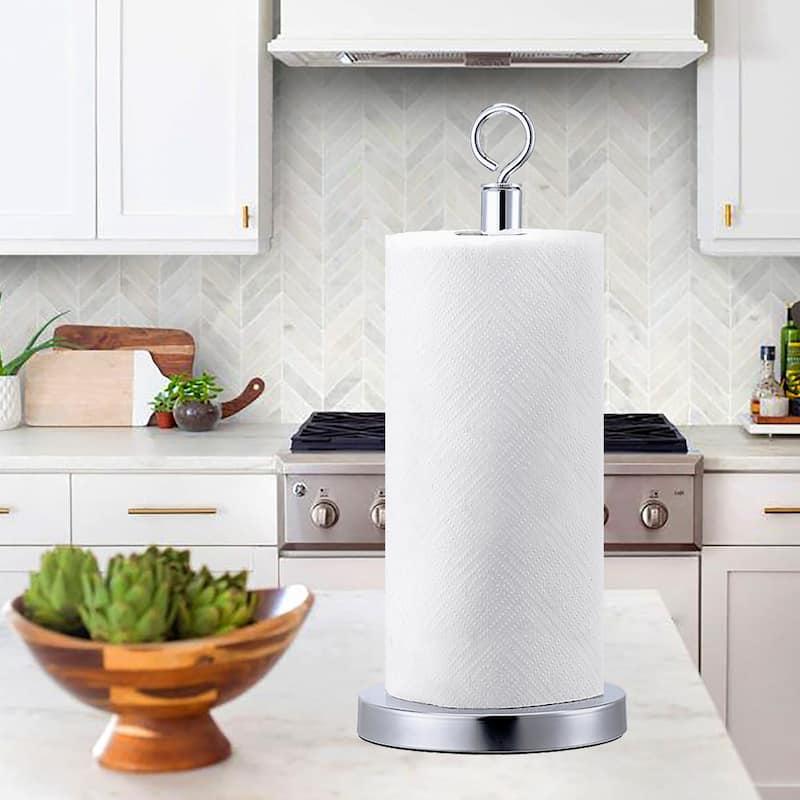 SunnyPoint Sturdy Paper Towel Holder Stand, Chrome