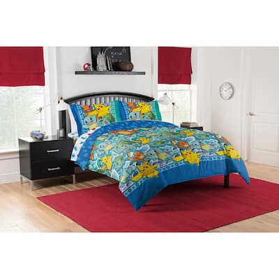 Pokemon First Starters 5-piece Full Bed in a Bag Set