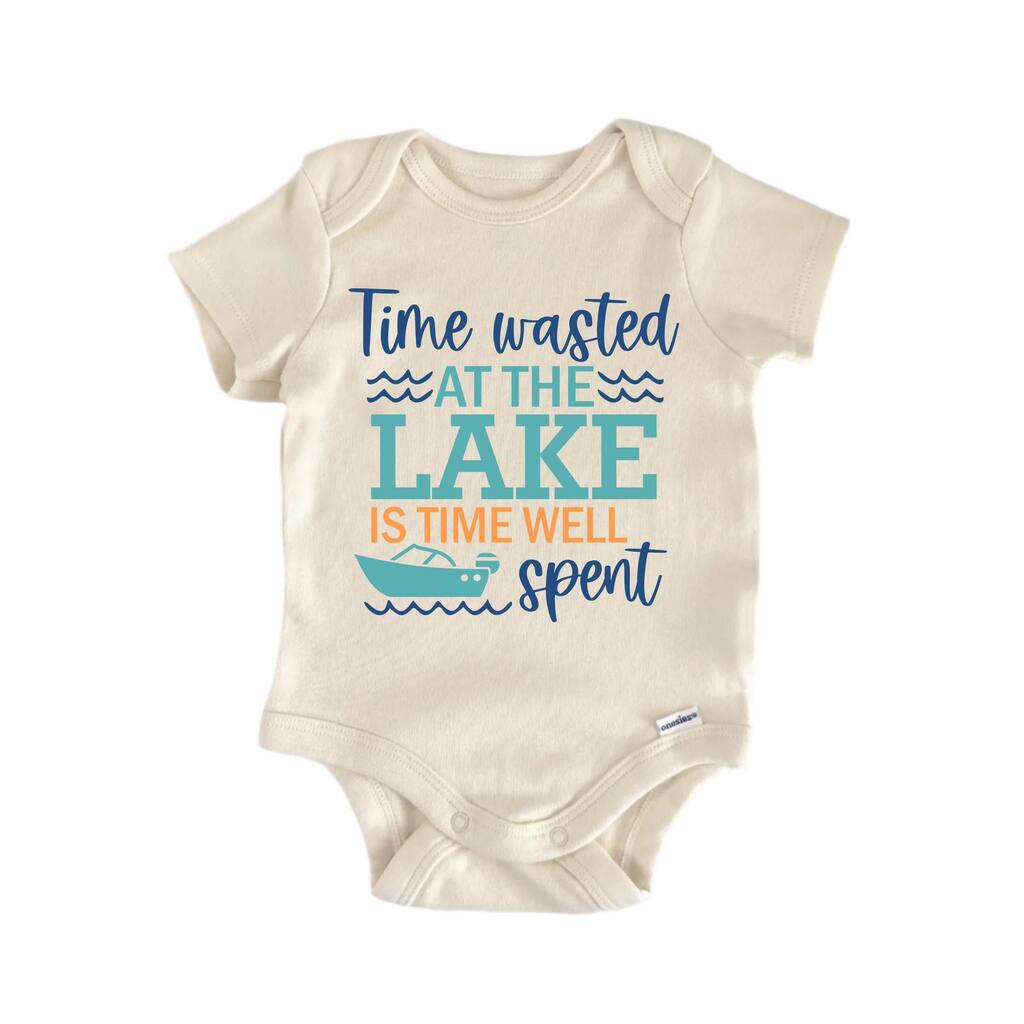 Time Wasted Lake - Baby Boy Girl Clothes Infant Bodysuit Funny Cute