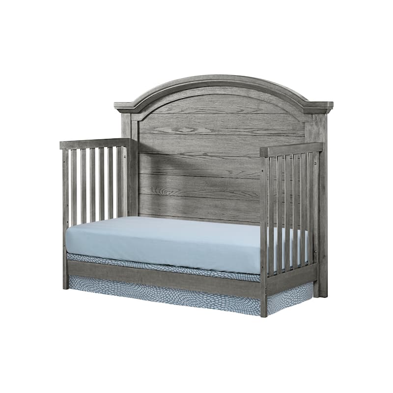 Foundry 56" Wide Arch Top Convertible Crib, Brushed Pewter