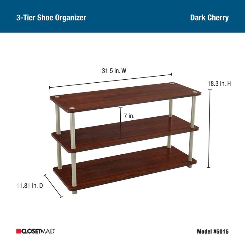 ClosetMaid 3 Tier Shelf Shoe Organizer