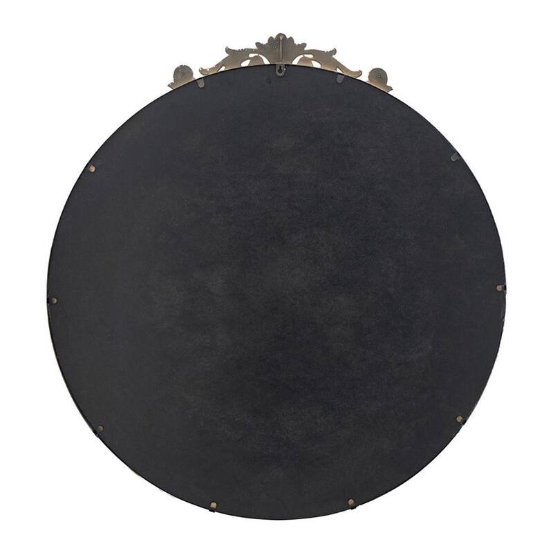 HomeRoots 39" Gold Crowned Top Iron Framed Accent Mirror - 36' X '38.5' X '1.5