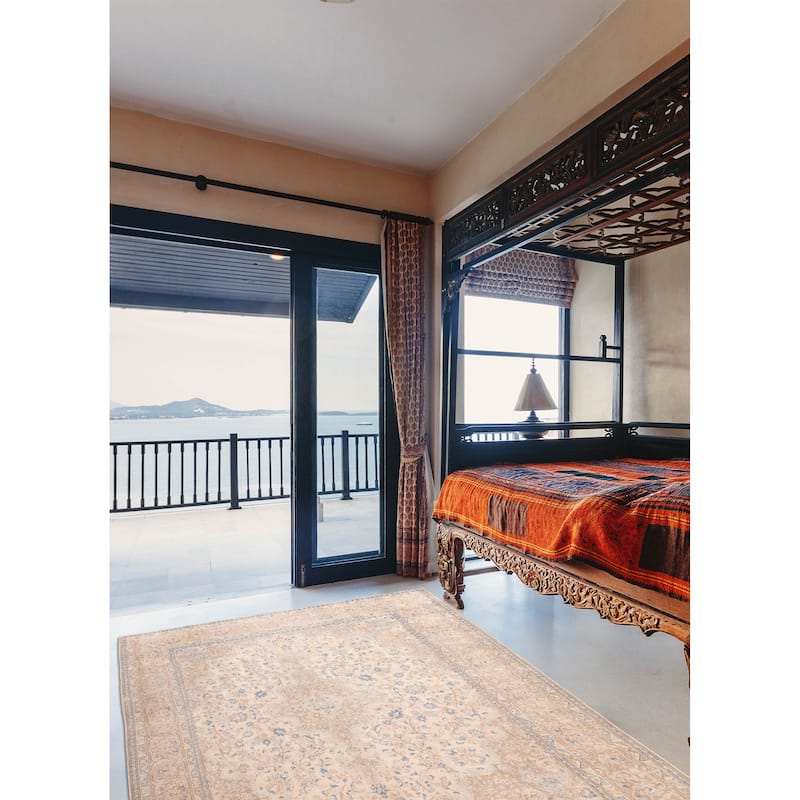 ECARPETGALLERY Hand-knotted Antalya Vintage Beige Wool Rug - 9'7 x 11'2