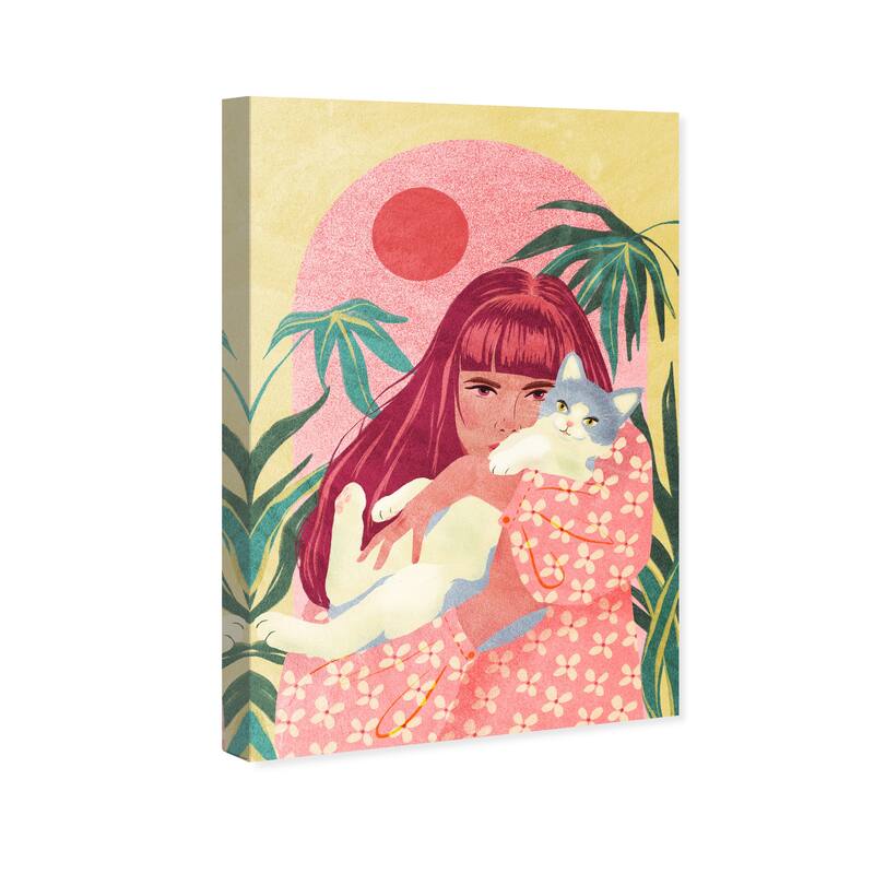 Wynwood Studio Canvas Fashion and Glam An Adorable Pair Pink and Light Pink Modern & Contemporary Wall Art Canvas Print