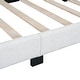 preview thumbnail 9 of 7, Twin Size Upholstered Boucle Fabric Platform Bed with Cloud-Shaped Headboard, Pine Wood Bed Frame for Kids, Boys & Girls, White
