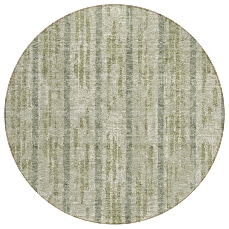 HomeRoots Striped Transitional Rectangle Outdoor Rug