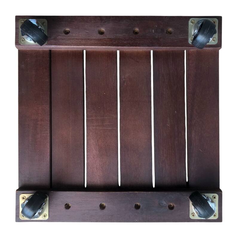 DreamPatio Acacia Plant Caddy (Pack of 2)