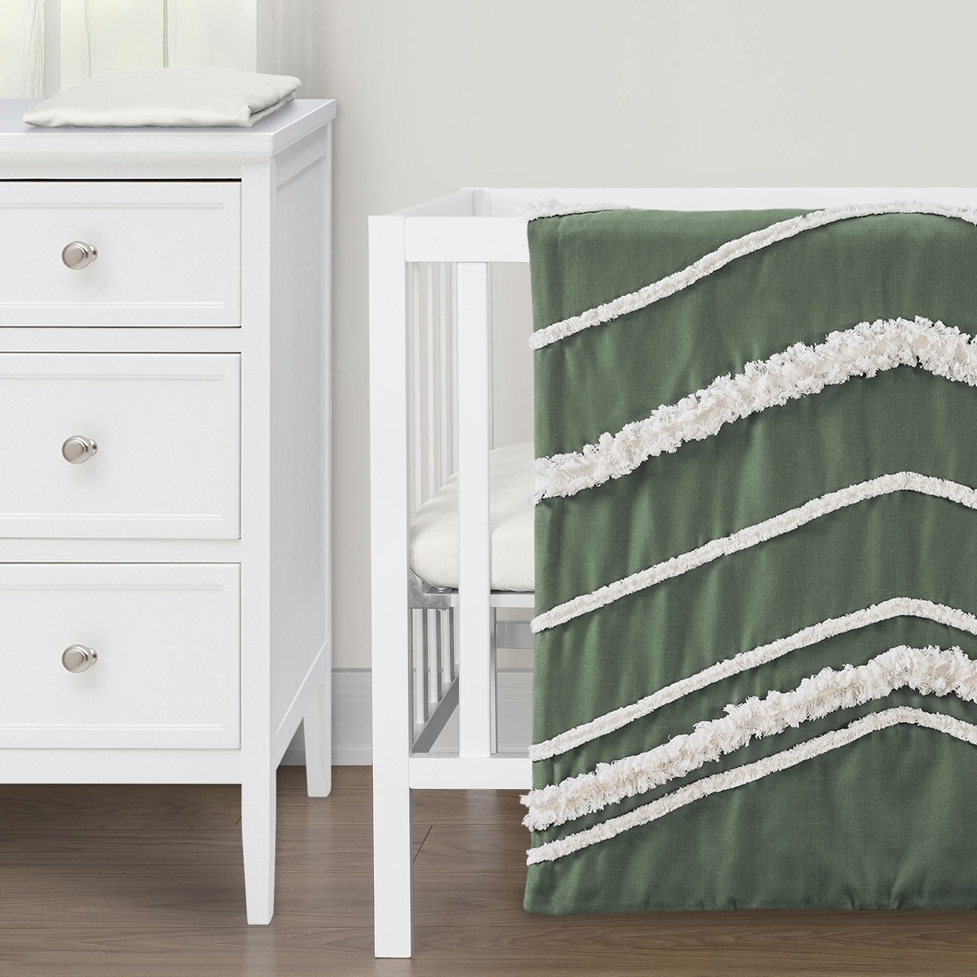 Hunter green crib bedding discount