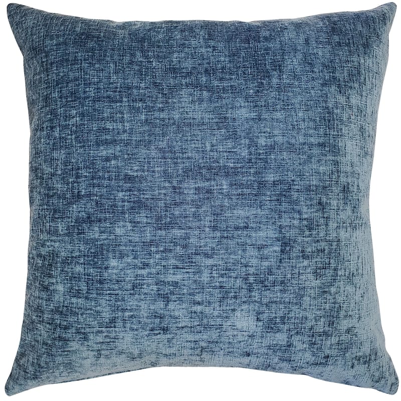 Venetian Velvet Throw Pillow - 17"x17" - Agean Blue