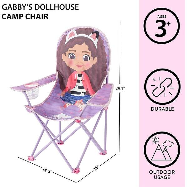 Gabbys Dollhouse Kids Folding Camp Chair