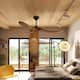 60" Walnut 3-Blades Wood Ceiling Fan with Remote Control - N/A