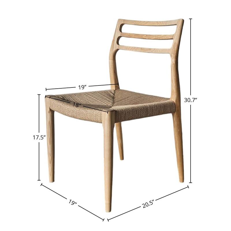 Oralie Ash Wood Dining Chair (Set of 2)