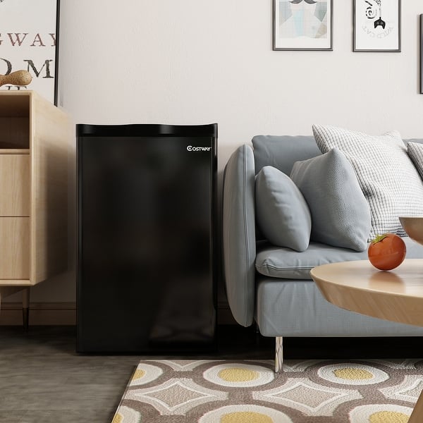 Shop Costway 3 2 Cu Ft Compact Refrigerator Mini Dorm Small