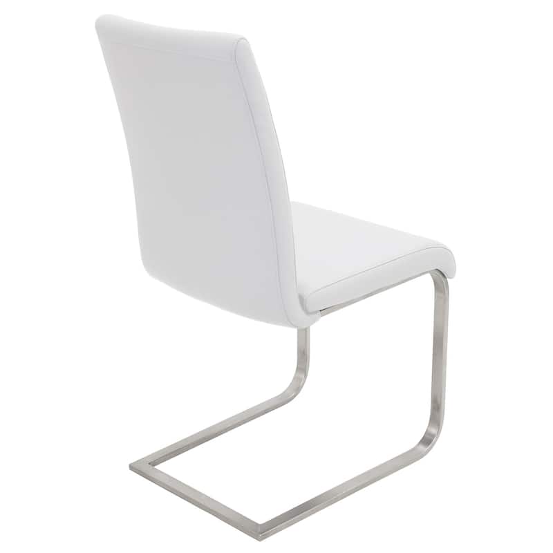 set of 2 white foster contemporary dining chair 38.5"