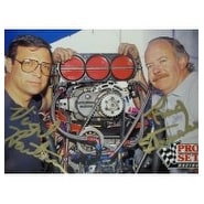Signed Winston Drag Crew Chiefs Virgil Hartman Ray Strasser 1991 Pro Set Racing Card signed by Vir