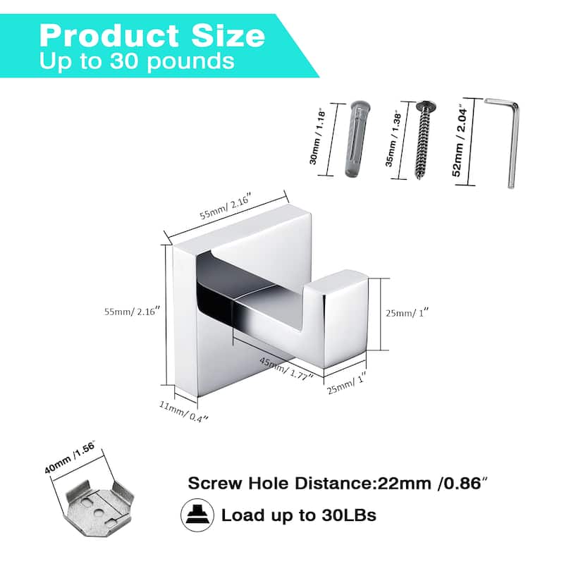 AITINKAN Robe Hook and Towel Hook in Stainless Steel
