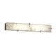 preview thumbnail 1 of 1, Justice Design LumenAria Clips 36-inch Brushed Nickel ADA Wall/ Bath Bar, Faux Alabaster Shade Brushed nickel, Faux alabaster