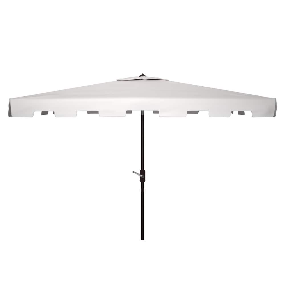 SAFAVIEH Outdoor Reneta 6.5 x 10 Ft Rectangle Market Umbrella