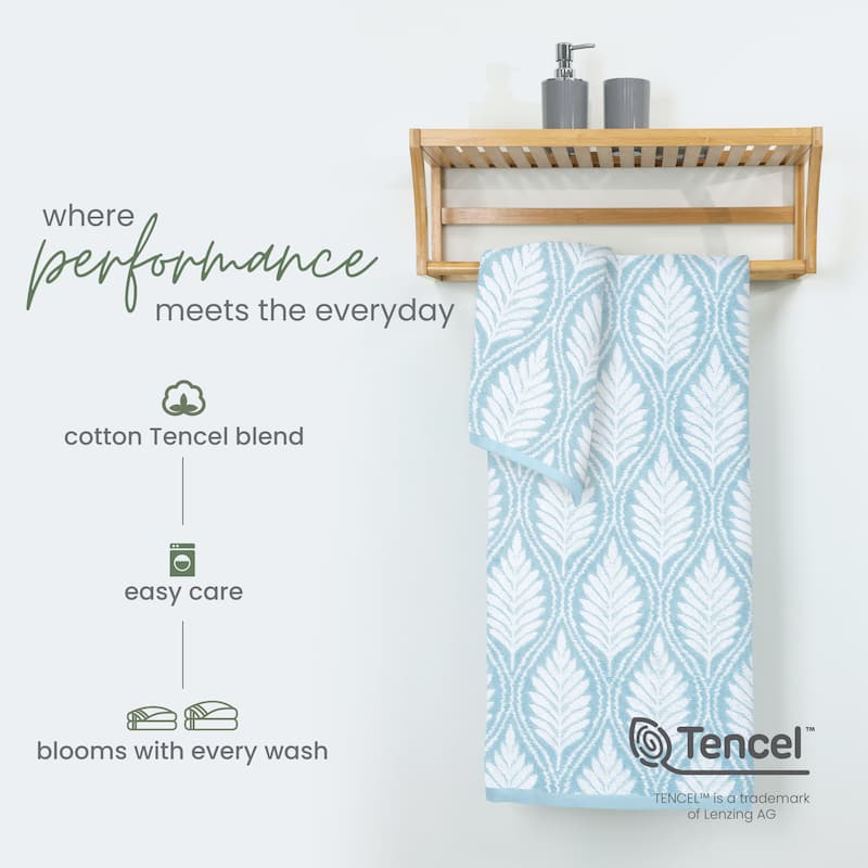 Martex Restore Fern Ogee Sage Bath Towel