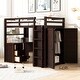 preview thumbnail 30 of 82, Solid Wood Loft Bed with Desk, Drawers, Shelves & Wardrobe