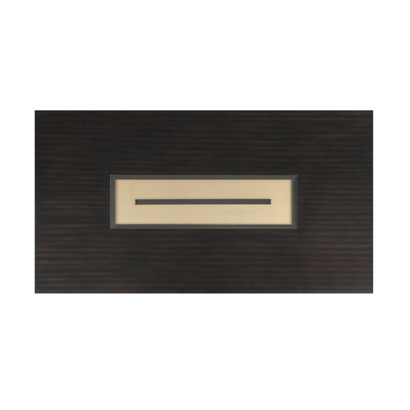 Rectangular Wooden Dining Table with Glass Top in Espresso