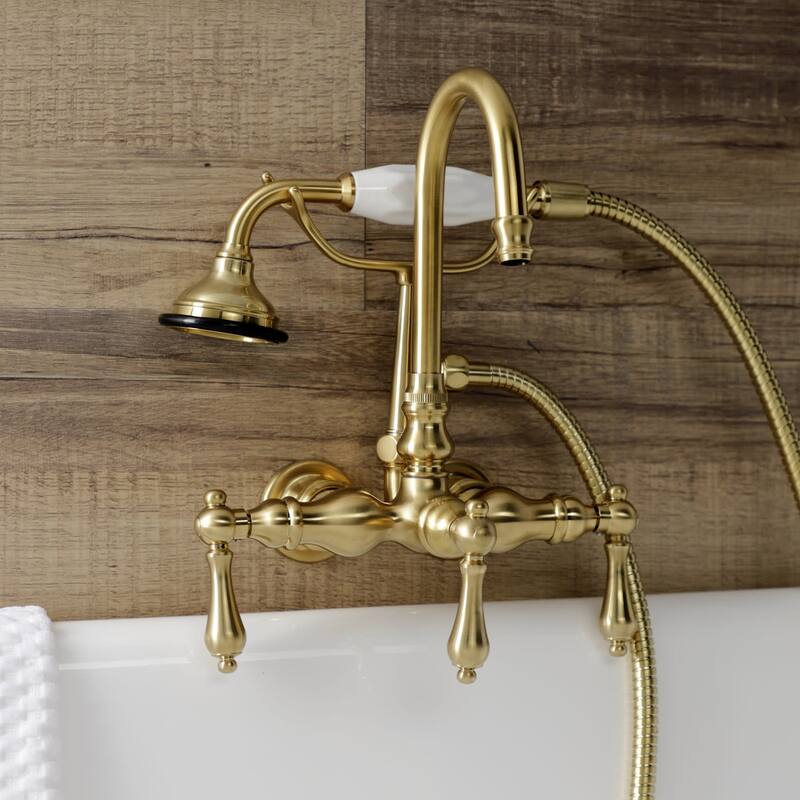 Kingston Brass Aqua Vintage Wall Mounted Clawfoot Tub Filler with