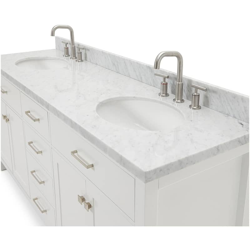 Ariel H073DCWOVO Bristol 73" Free Standing Double Oval Basin Vanity