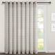 Lush Decor Farmhouse Textured Grommet Sheer Window Curtain Panel Pair - 84" x 115" - Gray