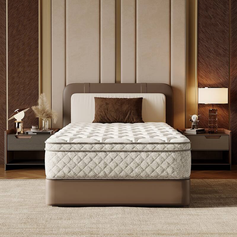 Twin Size Mattress 12 Inch Hybrid in a Box with Memory Foam and Pocket Spring for Pressure Relief