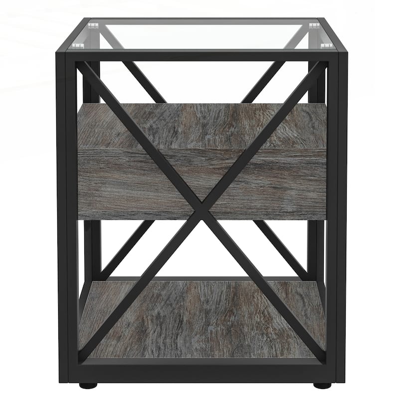 1 piece Modern End Table with Drawer