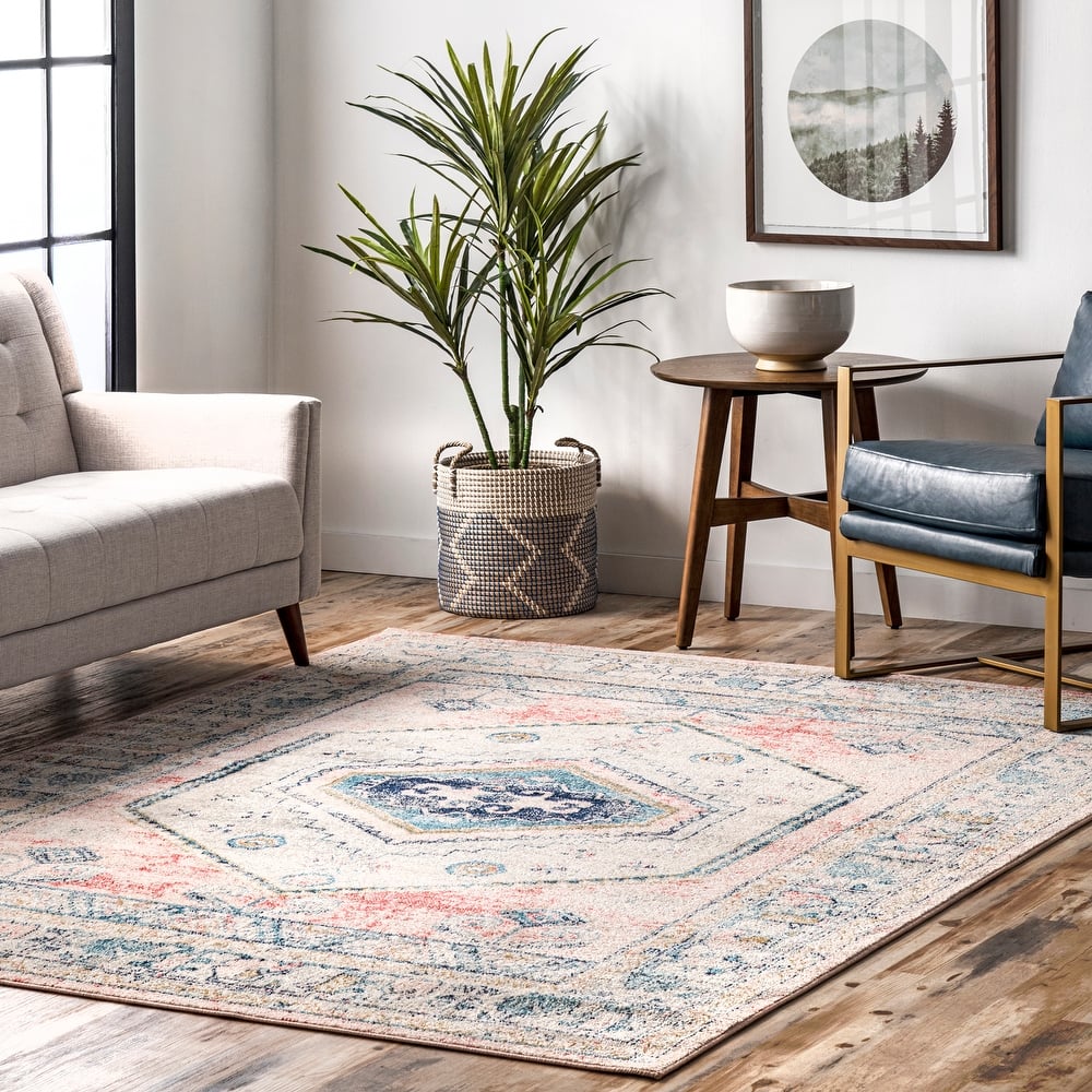 Nuloom Chase Faded Vintage Medallion Area Rug
