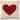 Mina Victory Holiday Pillows Loop Heart 18" x 18" Red Indoor Throw Pillow
