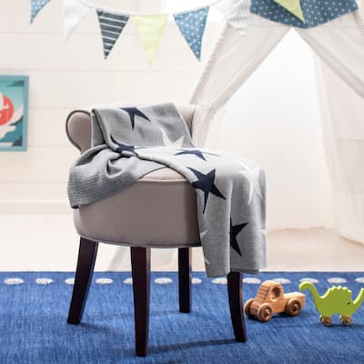 SAFAVIEH Baby Collection Star Throw - Grey - 32" x 40" - 32" x 40"