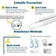 preview thumbnail 5 of 5, Sunperian LED Under Cabinet Light Kit 12" Plug In 10W Linkable 3 Color Option 3000K/4000K/5000K Damp Rated 2 Pack