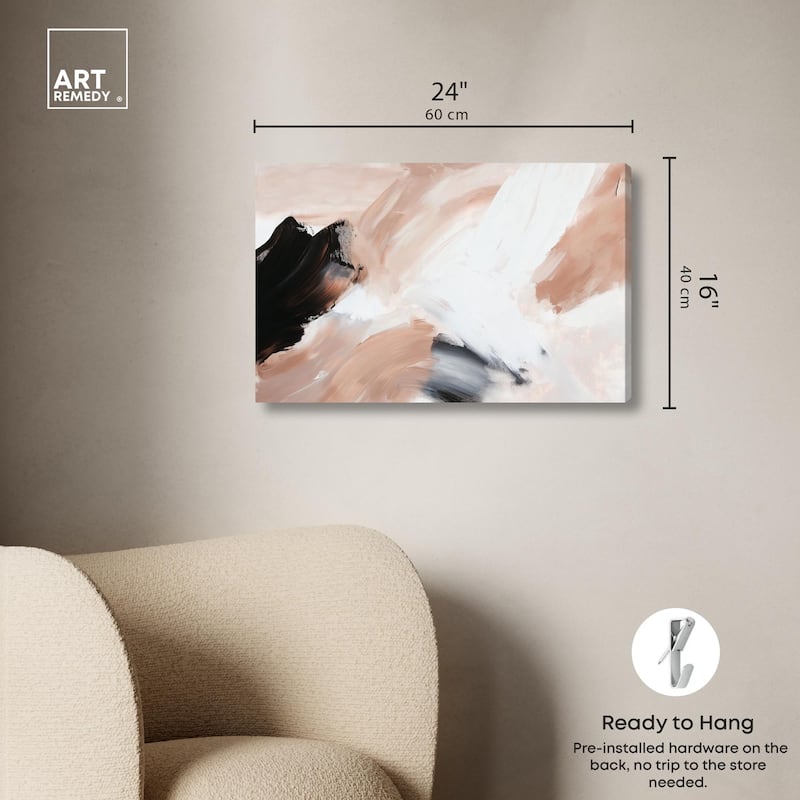 Swirls of Cream I Canvas by Art Remedy, Gallery Wrapped