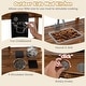 preview thumbnail 6 of 8, Natural Outdoor Solid Wood Mud Kitchen with Fabric Canopy Ideal Gift for Gifts - 39.5" x 16.5" x 49.5"(L x W x H)