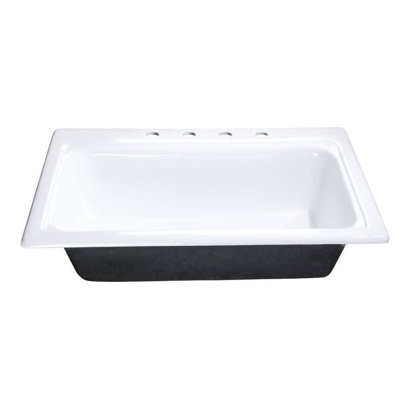 Kingston Brass GT332294 Towne 33" Undermount Single Basin Cast Iron - White