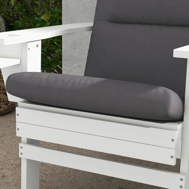 Outsunny Adirondack Chair Cushions, Outdoor Chair Cushions for Fire Pit Chairs with Seat Cushion, Back Cushion and Ties