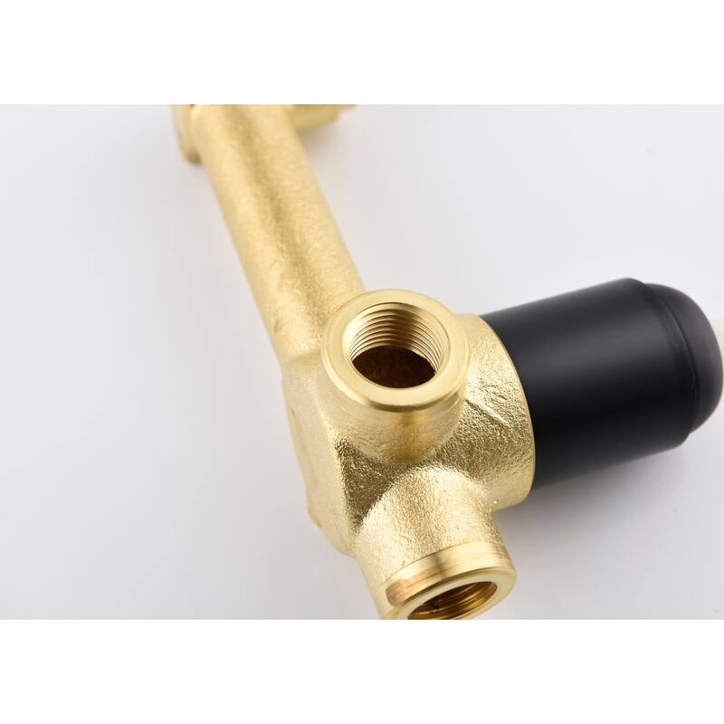 Wall Mounted Bathroom Sink Single Handle Faucet with Pop Up Drain, Silent Splash Proof, No Overflow, Easy Clean