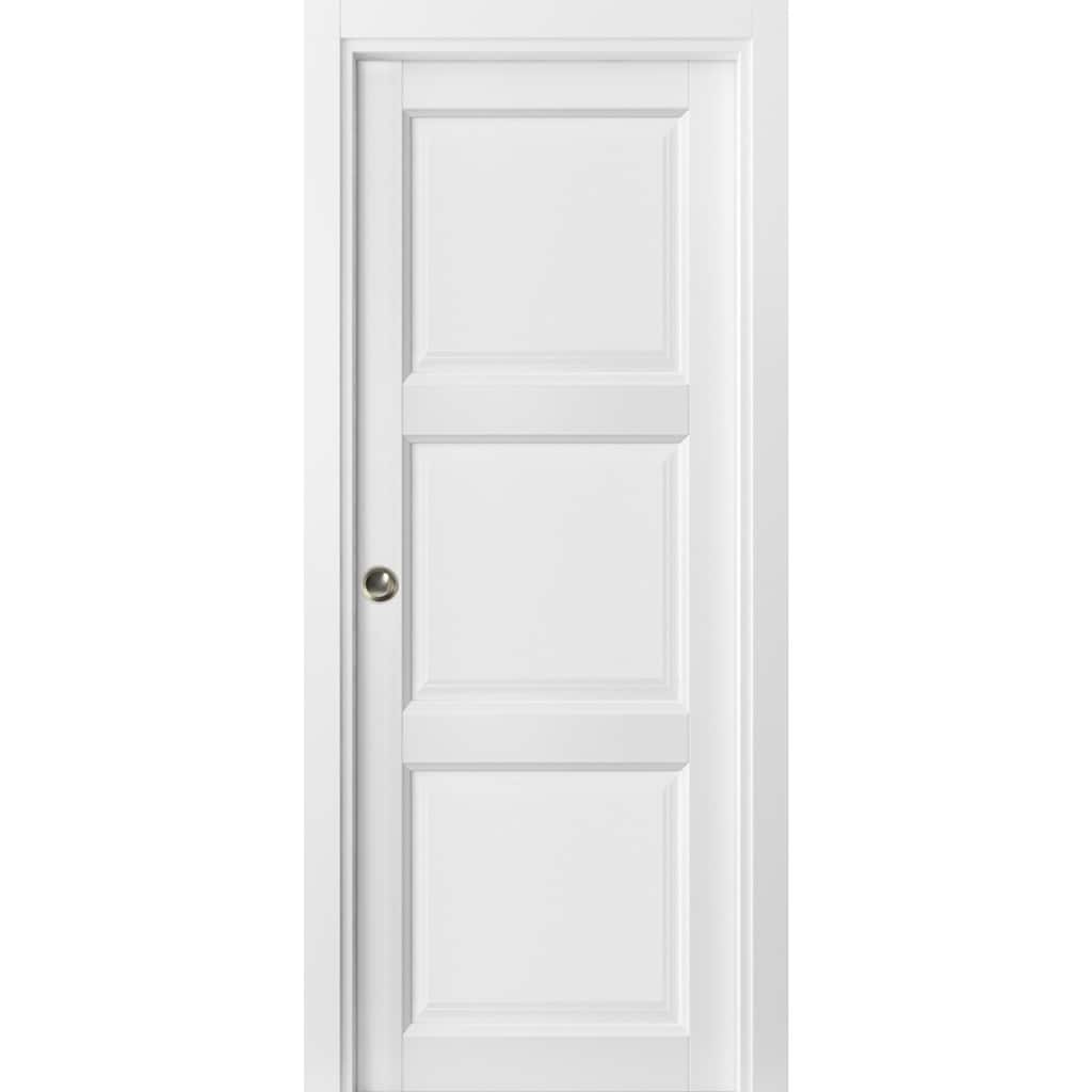 Sliding French Pocket Door Panels / Lucia 2661 White